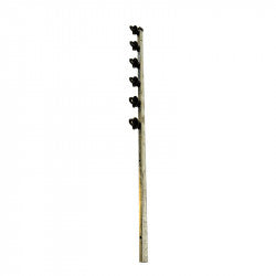 Nemtek Fence Pole - 6Line Square Tube Jurassic Galvanised Straight WB | ESQJ-6HDWSS