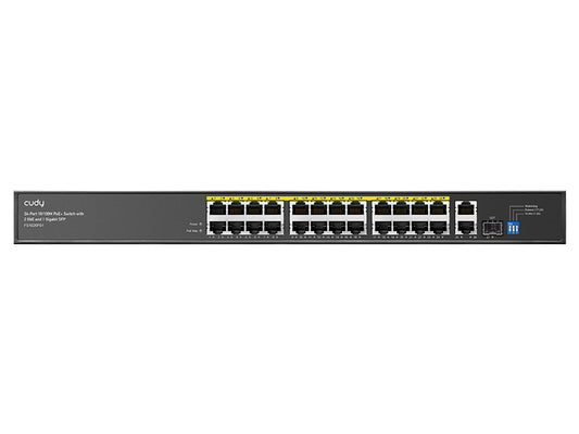 Cudy 24 Port Fast Ethernet PoE 290W 2 Gigabit 1SFP Switch - CD-FS1026PS