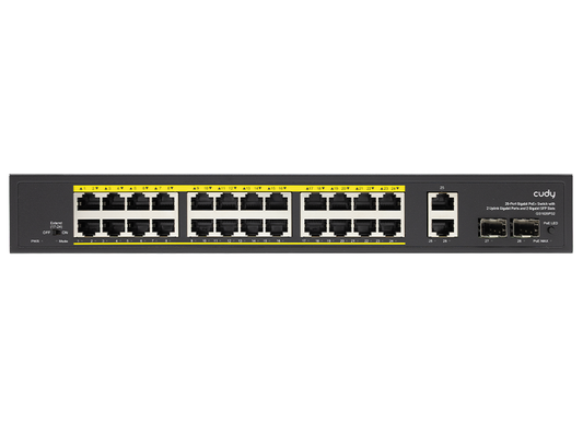 Cudy 24 Port Gigabit PoE 280W 2 Gigabit 2SFP Switch - CD-GS1026PS