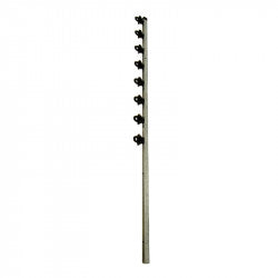 Nemtek Fence Pole-8Line SQT Juras Galv Straight Slotted B/B | ESQJ-8HDBSS