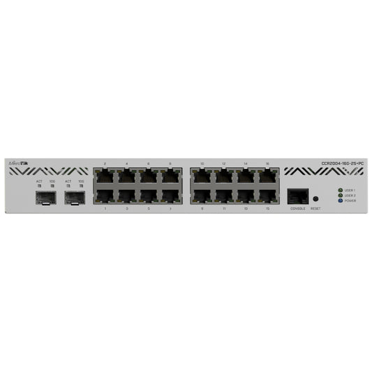 MikroTik Cloud Core 16 Port Gigabit 2SFP+ Passive Cooling Router | CCR2004-16G-2S+PC