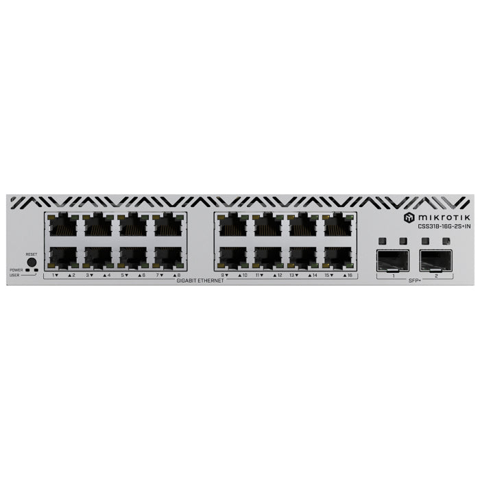 MikroTik SWoS Cloud Smart Switch 16 Port Gigabit 2 SFP+ | CSS318-16G-2S+IN